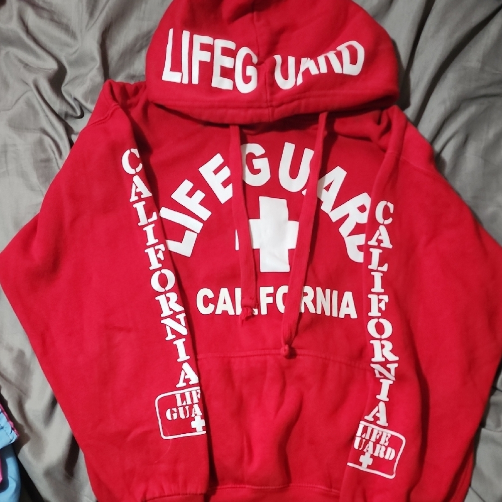 Red Lifeguard California Hoodie
